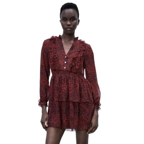 ZARA Animal Print Dress Small - Picture 2 of 8